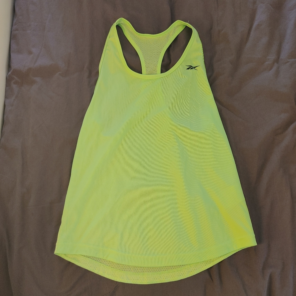 Reebok line green Speedwick athletic tank top mesh back xs